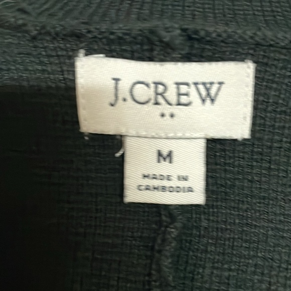 J. Crew size Medium 100% Cotton Black Super Soft & Stretchy Two Button Blazer - Picture 2 of 10